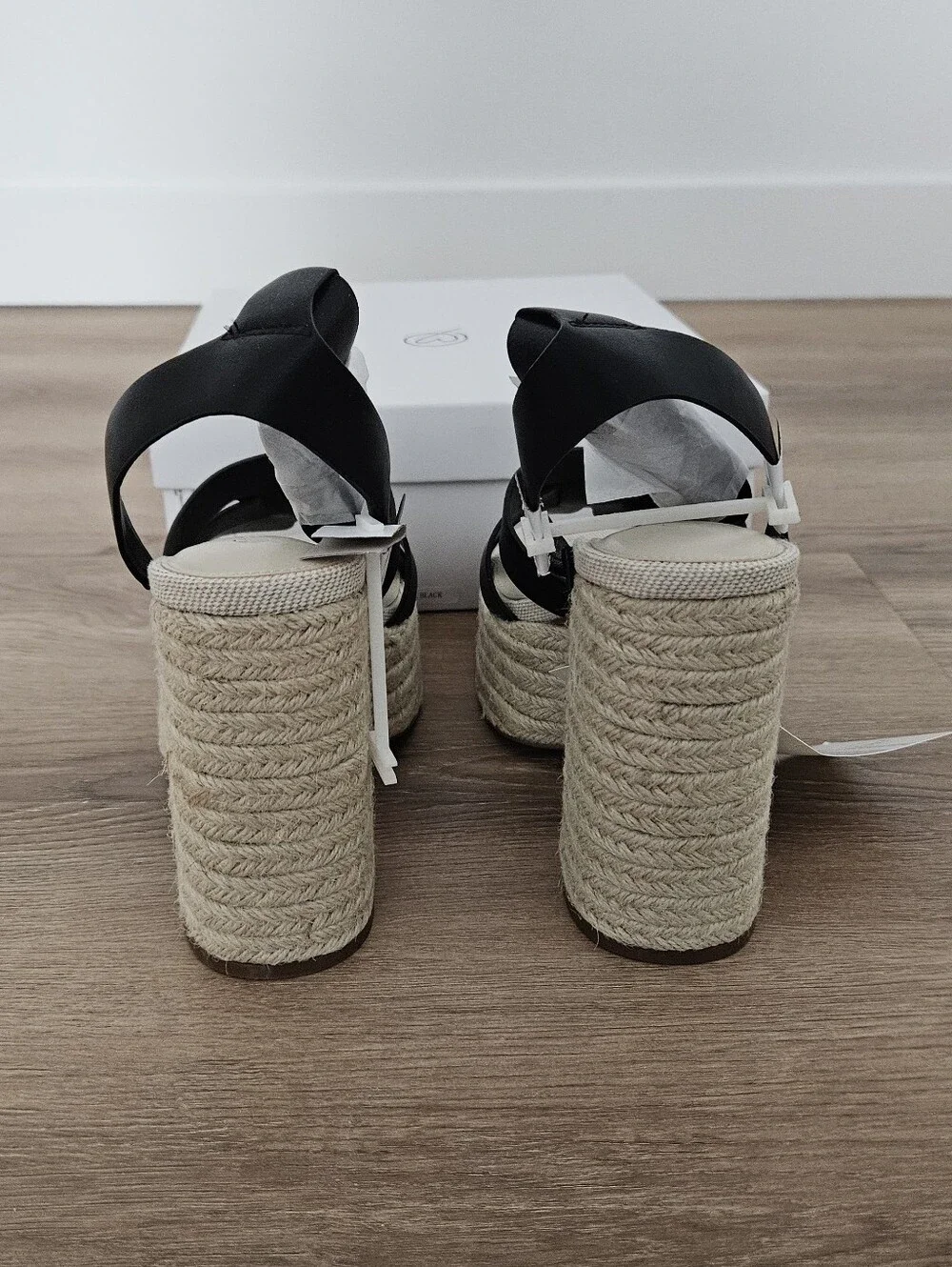 The Drop Bea Black Espadrille Platform Sandals Size 8